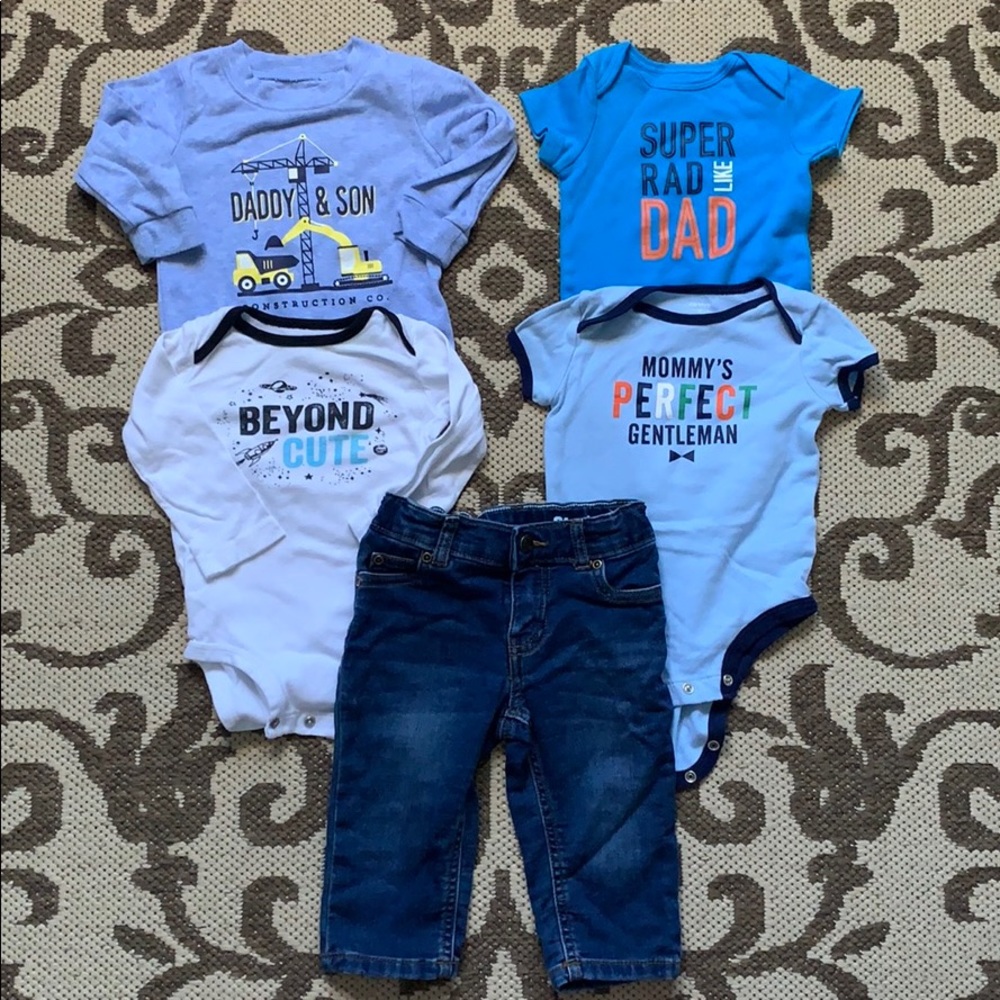 Baby Boy 9month Graphic Tees/Outfit Lot